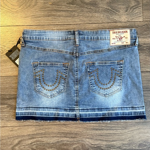 True Religion Blue Denim Mini Skirt - Picture 1 of 2